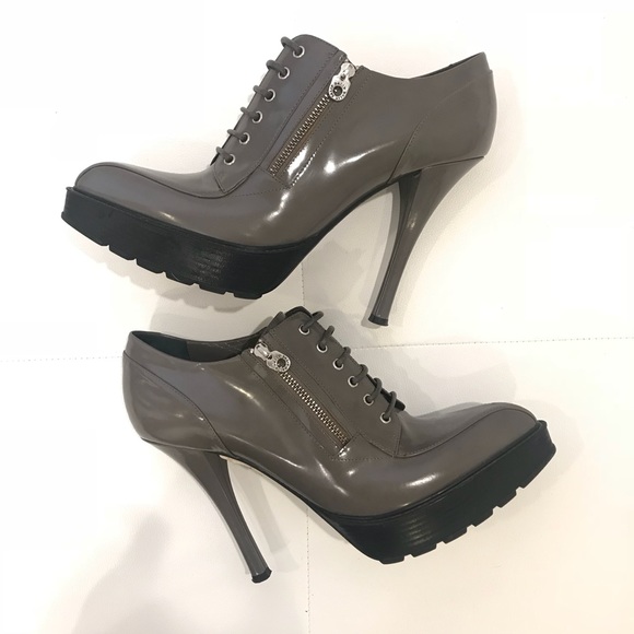 BALLY Lace-Up Platform Booties Sz 39 - Picture 4 of 8